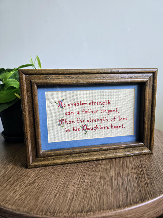 Vintage 1981 Cross Stitch - A Daughter's Love